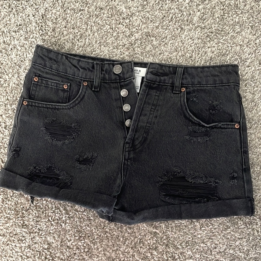 Forever 21 High Waisted Distressed Shorts